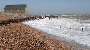 2.9K views · 204 reactions | Today's Spring high tide and a strong south wind battered the old sea defences at the Mary Stanford Lifeboat house. | Rye Harbour Nature Reserve | Facebook