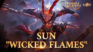 The New Collector Skin - Sun "Wicked Flames" will be available soon! With the Staff in hand, Sun plays the magic of his Clone Techniques to make a surprise attack and eliminate the enemies who stand in his way. Wanna take a sneak peek at his visual effects? Check out this video and find out for yourself! #MobileLegendsBangBang #MLBBNewSkin | Mobile Legends: Bang Bang
