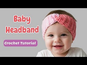 🌸Crochet Baby Headband./ 6-12 months / Quick and Easy for beginners