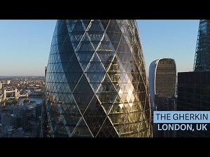 The Gherkin Skyscraper, London Aerial View | 4K Ultra HD Drone Footage