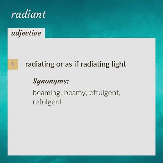 Radiant | meaning of Radiant