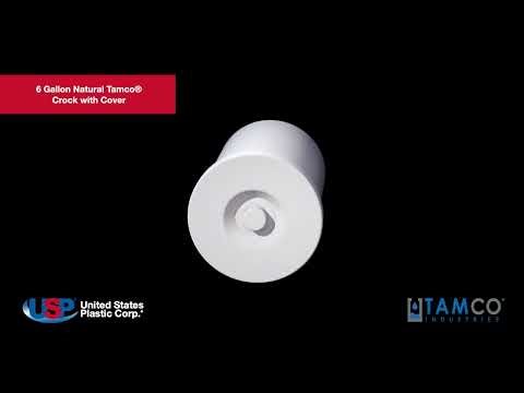 3D-6 Gallon Natural Tamco® Can with Cover - 11" Dia. x 16" High | U.S. Plastic Corporation®