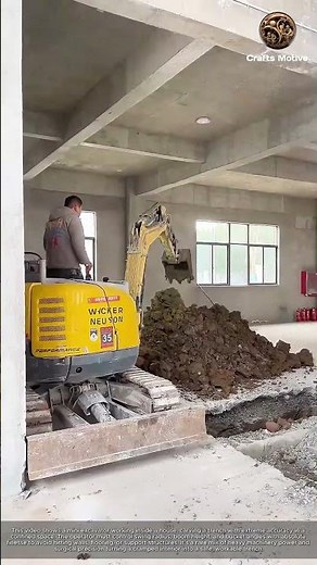 Mini Excavator INSIDE the House Trench Digging: EXTREME Indoor Excavation Getting the Job DONE!