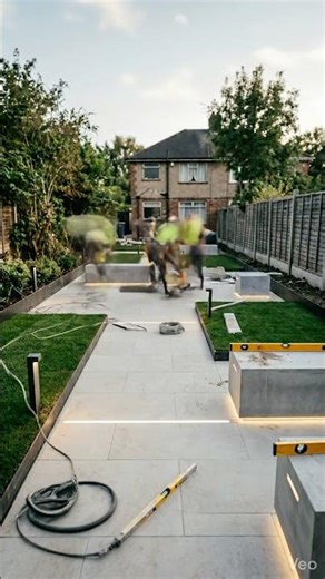 Futuristic Smart Home Park Transformation AI Cinematic High Tech Garden Timelapse #1minute