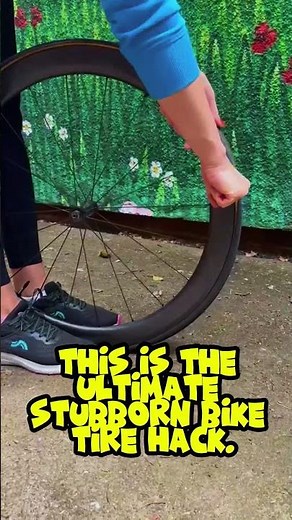 How to Change a Bicycle Tire Fast (Stubborn Bike Tire Hack!) #Shorts