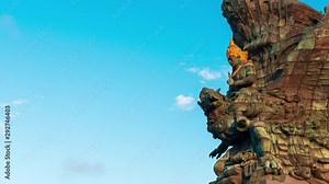 Garuda Wisnu Kencana statue. GWK 122-meter tall statue is one of the most recognizable and popular attractions and travel destination of island Bali, Indonesia.