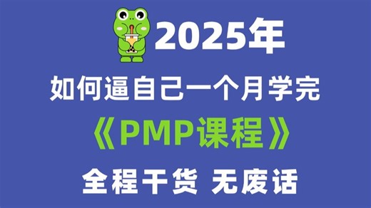 【B站最新】25年PMP保姆级备考课程！精讲版，从小白到学神！全程干货无废话，存下吧，别再走弯路了！