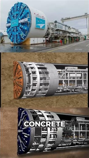The Machine That Eats Mountains⛰️⛰️ #tunnelboringmachine #tunnel #machine #engineering