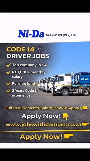 URGENT! Code 14 Driver Jobs Available in South Africa 🚛🔥 Apply Now #shorts