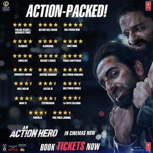 Time to rev up the engines & amp up the action!🔥 #AnActionHero in cinemas NOW. https://bookmy.show/An-Action-Hero Ayushmann Khurrana Anirudh Iyer Aanand L Rai #BhushanKumar #KrishanKumar Jaideep Ahlawat Neeraj Yadav #Kanupriyaaiyer T-Series Films #ShivChanana Colour Yellow Productions #NeerajMadhav #AAFilms BookMyShow | T-Series
