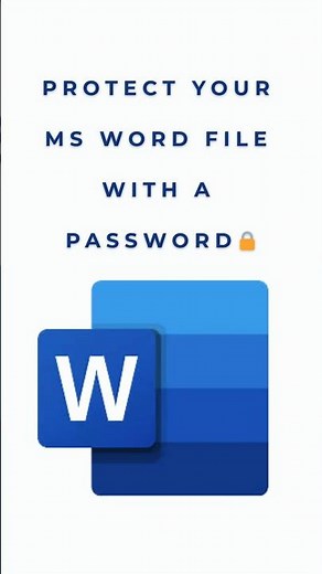 How to Protect MS Word File with Password 🔒 | Word Tips #shorts #msword #wordtricks #msoffice