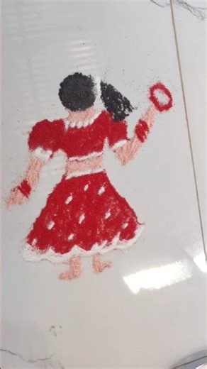 Step-by-Step Dancing Diva Rangoli | Satisfying Art Video#shots
