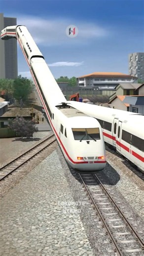 3 High-Speed Trains Passing Through a Railway Crossing #train #railway #trainjourney