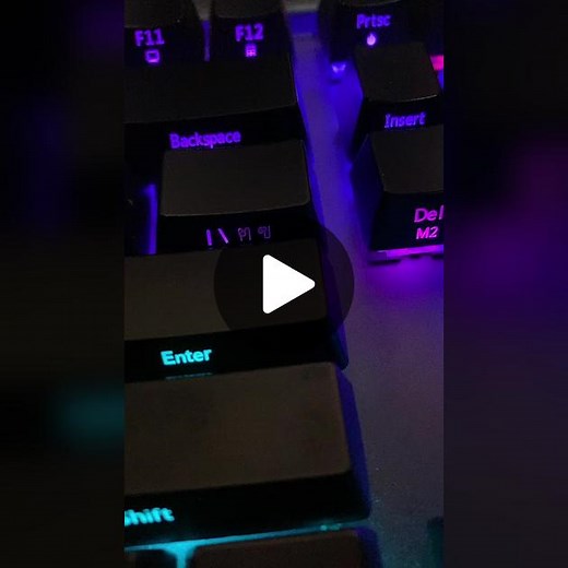 Mechanical Keyboard Close-Up: Vibrant RGB Backlighting