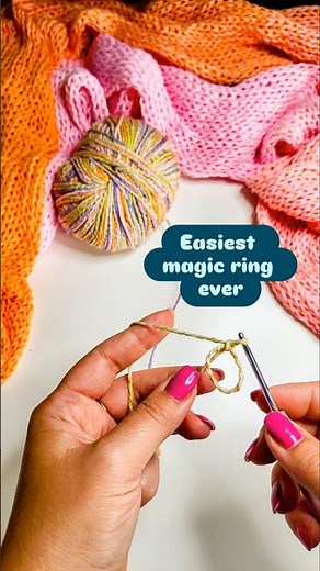 easiest magic circle for crochet beginners, step by step #crochet #tutorial