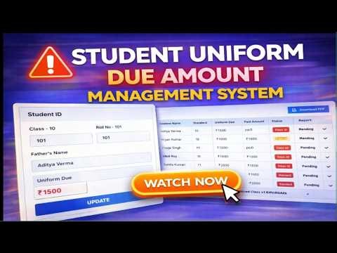 Student Uniform Due Amount Management System (A-09) | Google Sheet + Apps Script Web App