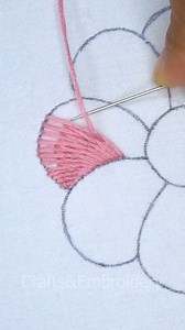 New flower embroidery design! #design #content #trending #flowers #reelsvideo #diy #satisfying #tutorial #easy #embroidery #stitch #cute #reelsfb #useful #fbreels #fypシ゚ #support #viralvideo #handmade #viral #reels #viralreels | Crafts & Embroidery