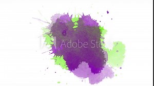 ink splash. Abstract ink splash, blot, splat, brush stroke, fluid art, overlay, alpha matte composition, spread on a white paper background. Splash color ink transitions on a white background.