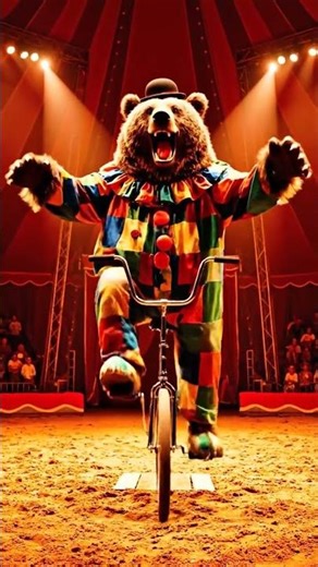 😱 Clumsiest Bear Tries Unicycle Stunt! (MUST WATCH TILL END) 🐻‍