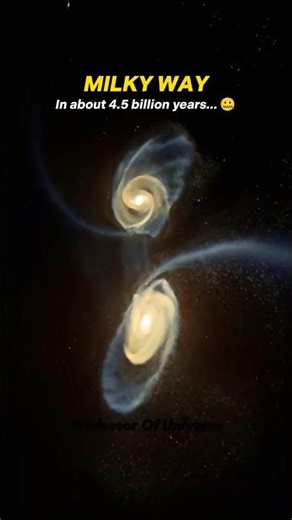 Milky Way vs Andromeda Collision 🤯💀 #Space #Earth #Universe