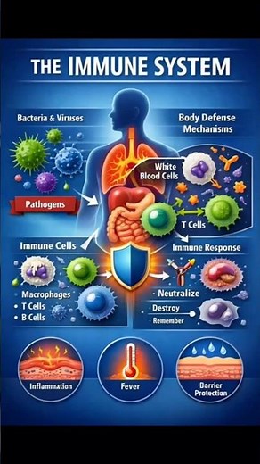 Immune System Explained 🛡️ | How Body Fights Viruses (Animation) #HumanBody #3DAnimation #Viralshort