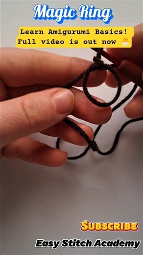 How to Crochet a Magic Ring (The Easy Way) 🧶 #crochet #magicring