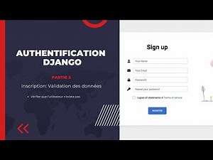 Inscription - Tutoriel sur l'authentification dans Django - Partie 3