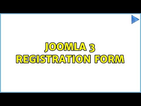 Joomla 3 registration form
