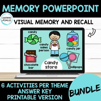 Working Memory PowerPoint Visual Recall Activity & Vocabulary Development SET 1