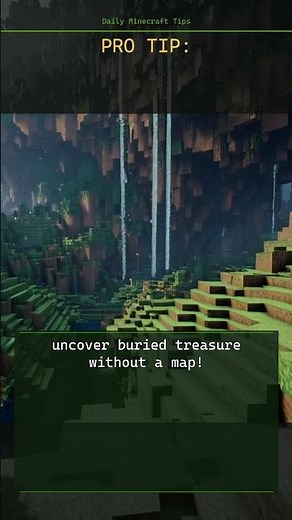 Minecraft tip: uncover buried treasure without a map! 🗺️