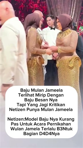 Mulan Jameela's dress was kr1t1k h4b1s by netizens🫣not suitable for a wedding event #mulanjameela...
