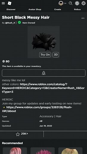 How to Make Demon Slayer Hantengu Avatar on Roblox #shorts