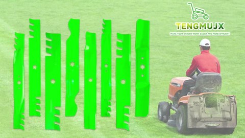48 Inch Deck Mower Toothed Blades Fit for John Deere Scotts F510 325 GT242 GX345 F525 F620 GS25 GT225 Mower Replace OEM John Deere M113517 M115495 051508