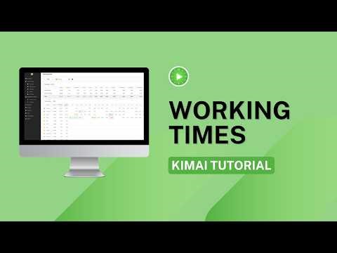 Overview Working Times | KIMAI TIME-TRACKER