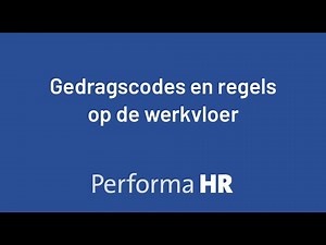 Gedragscodes en regels op de werkvloer