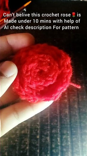 Crochet Rose🌹 pattern Easy| #crochet #trending #rose #easycrochet #threadzme