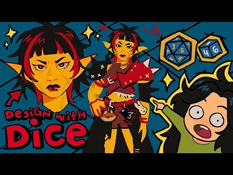 I designed a character with DICE - Character Design Draw with Me