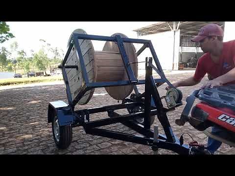 Carreta para bobinas prática eficiente
