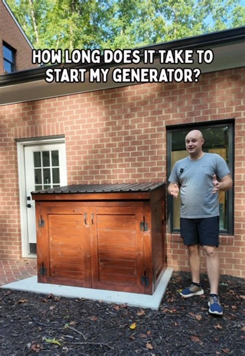 Starting up my portable generator with it in this tiny shed makes it easy! #diy #generator #electrical