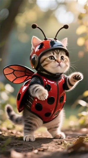 Cute Ladybug Kitten Sings “APT” in Adorable Kid’s Voice 🐞😸 | Viral Cute Cat Video 2025