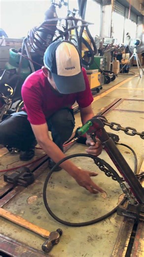 Pulling Out a Crushed Front Bumper Frame #carrepair #ซ่อมรถ