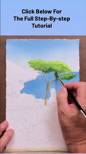 Easy Landscape Watercolor Tutorial For Beginners