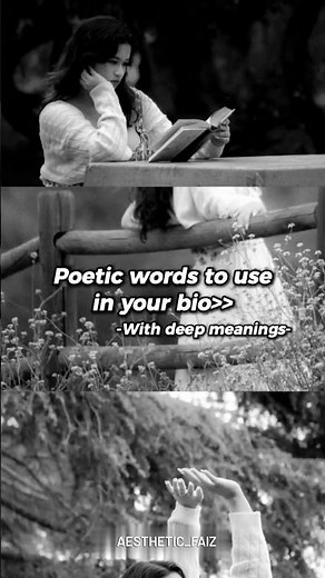 Poetic Words For Your Bio ✨🖤 #Aesthetic #Shorts