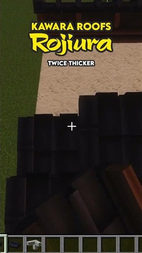 Building Kawara Roofs with Rojiura Mod #minecraftshorts #minecrafttutorial