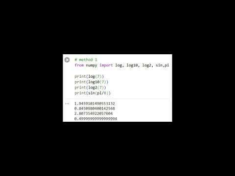 Python Numpy Natural Log & Log & Sine Exercise - Python Physics - Python Numpy之自然對數、對數和正弦練習