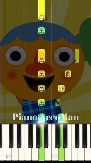 🎹 This Is A Happy Face - Noodle & Pals Piano Tutorial | Piano AccoMan #Shorts