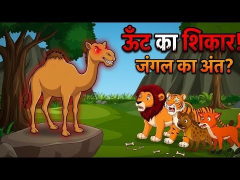 ऊंट का शिकार | Hindi kahani | animal story | panchtantra ki Kahani