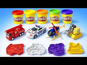 Create and Learn Vehicles with PlayDoh | Fire Truck, Ambulance, Train | Preschool & Toddler Learning