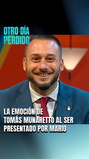 eltrece on Instagram: "La emoción de Tomás Munaretto al ser presentado por Mario Pergolini en #OtroDíaPerdido: "para mí es un sueño estar acá, muchas gracias". 🥹 #lovieneltrece"