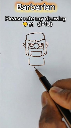 Savage Barbarian Drawing Step by Step | Powerful Warrior Sketch That Looks Epic #shorts